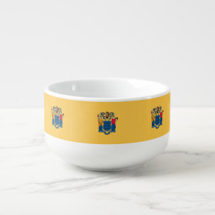 Patriotic, special soup mug - New Jersey Flag