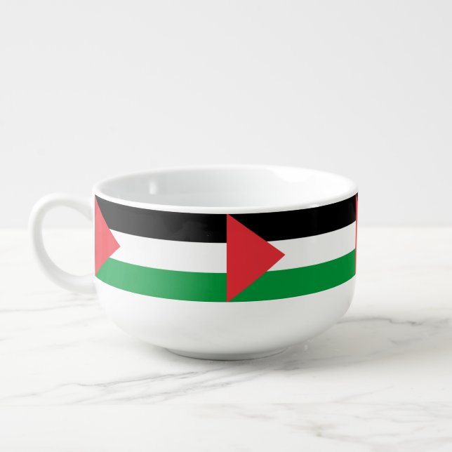 Patriotic, special soup mug - Palestine Flag (Right)