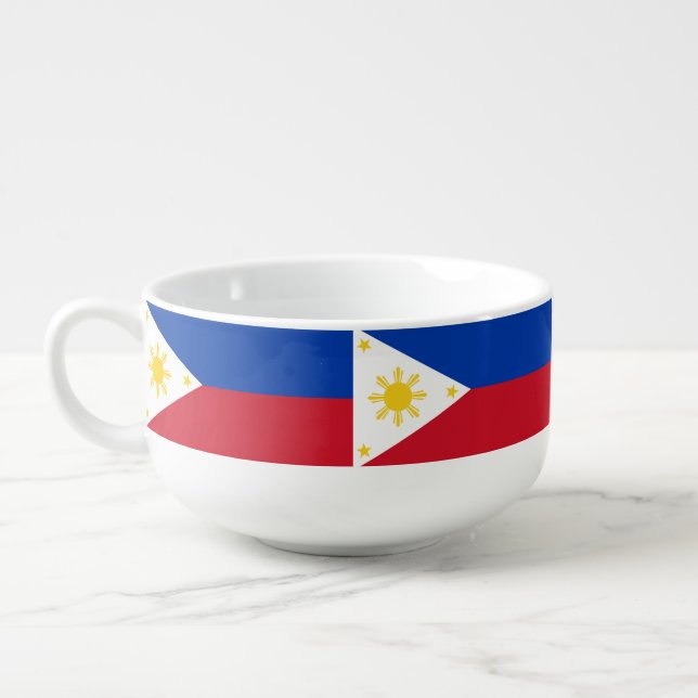 Patriotic, special soup mug - Philippines Flag (Right)