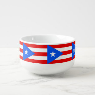 Patriotic, special soup mug - Puerto Rico Flag