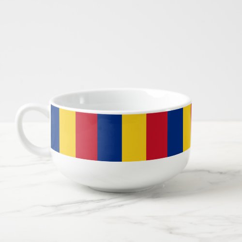 Patriotic special soup mug _ Romania Flag