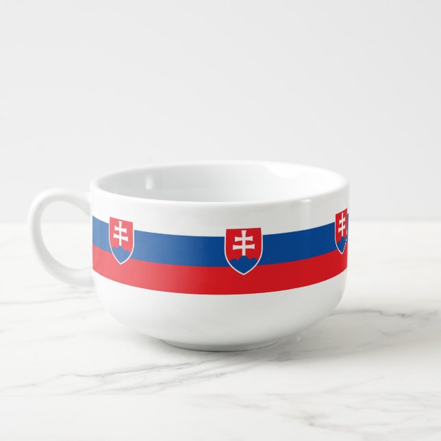 Patriotic, special soup mug - Slovakia Flag (Right)