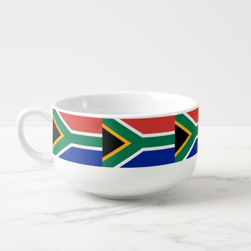 Patriotic, special soup mug - South Africa Flag