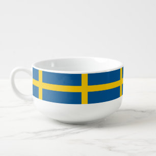 Patriotic, special soup mug - Sweden Flag