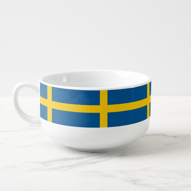 Patriotic, special soup mug - Sweden Flag (Right)