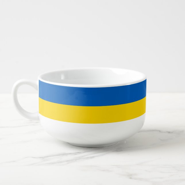 Patriotic, special soup mug - Ukraine Flag (Right)