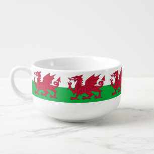 Patriotic, special soup mug - Wales Flag