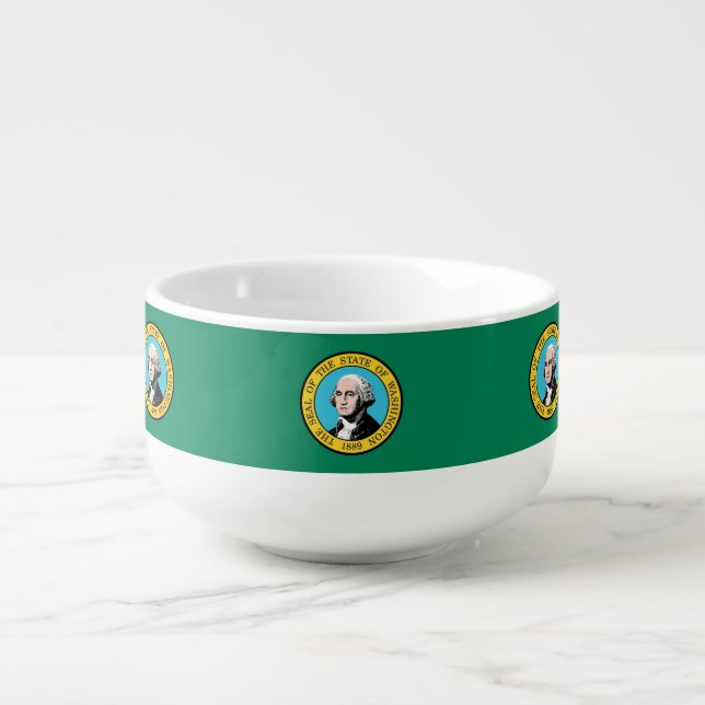 Patriotic, special soup mug - Washington Flag (Front)