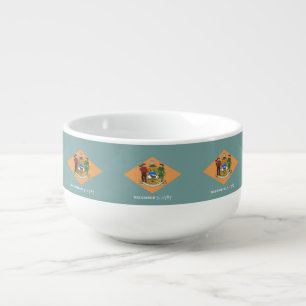 Patriotic, special soup mug with Delaware Flag