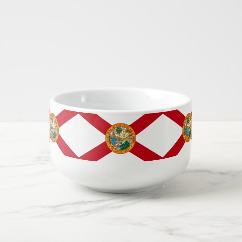 Patriotic special soup mug with Florida Flag