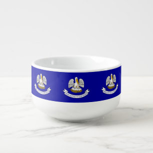 Patriotic, special soup mug with Louisiana Flag