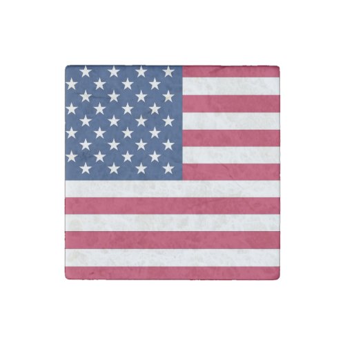 Patriotic special stone magnet with Flag of USA