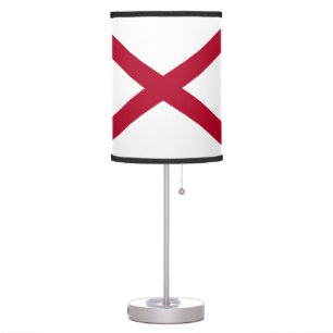 Patriotic, special table lamp with Flag of Alabama