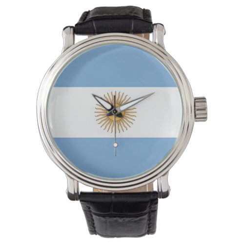 Patriotic special watch with Flag of Argentina