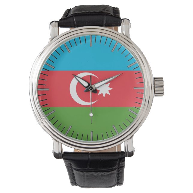 Patriotic, special watch with Flag of Azerbaijan (Front)