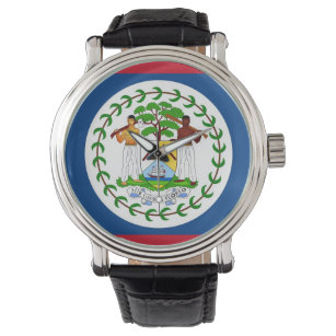 Patriotic, special watch with Flag of Belize
