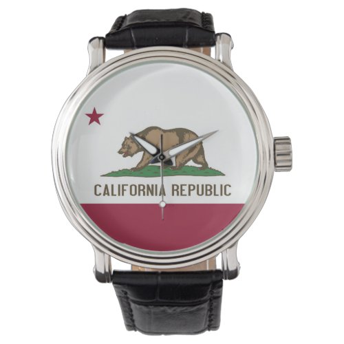 Patriotic special watch with Flag of California