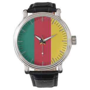 Patriotic, special watch with Flag of Cameroon
