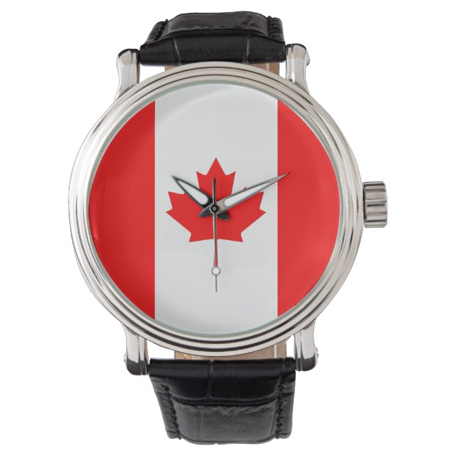 Patriotic, special watch with Flag of Canada (Front)