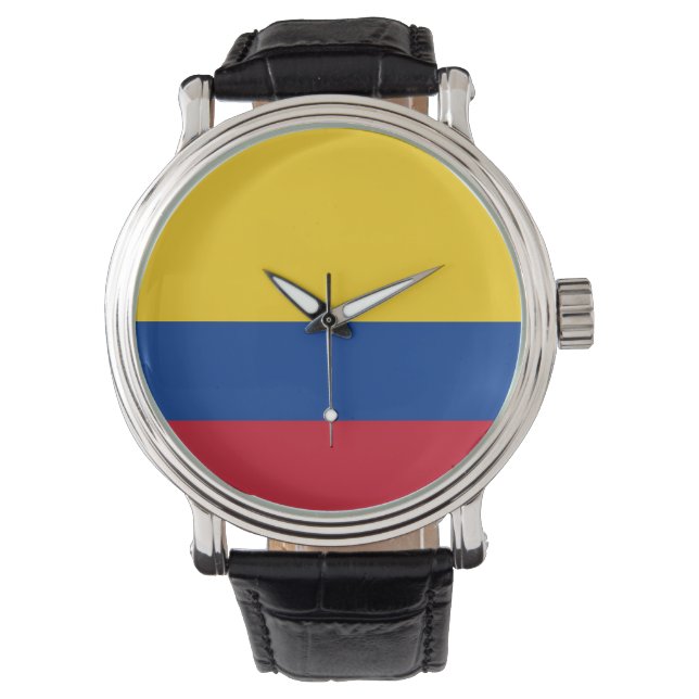 Patriotic, special watch with Flag of Colombia (Front)