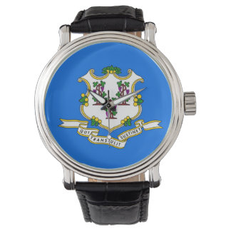 Patriotic, special watch with Flag of Connecticut