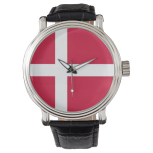 Patriotic, special watch with Flag of Denmark