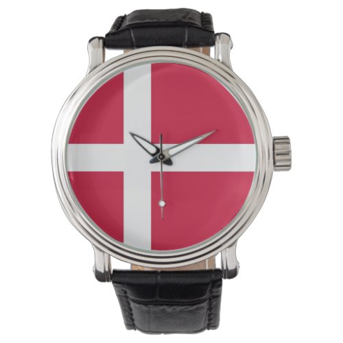 Patriotic special watch with Flag of Denmark