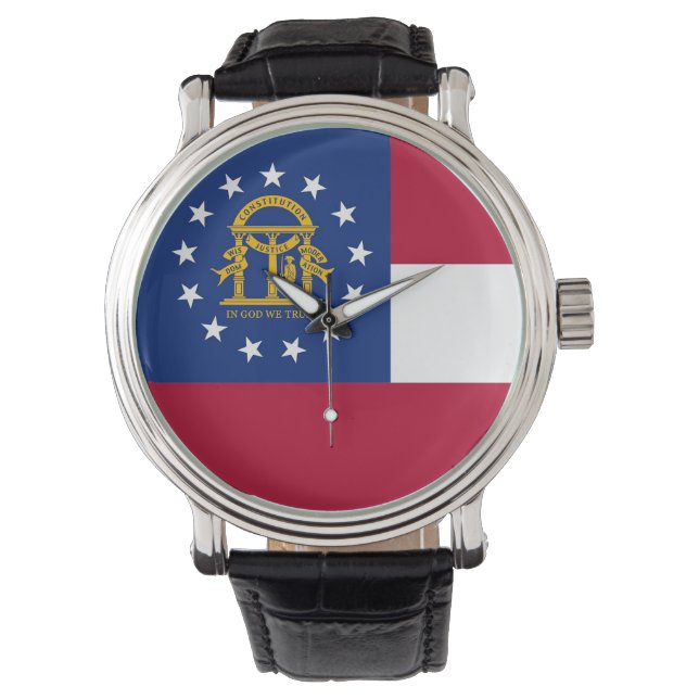 Patriotic, special watch with Flag of Georgia (Front)