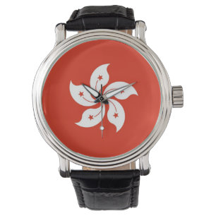 Patriotic, special watch with Flag of Hong Kong