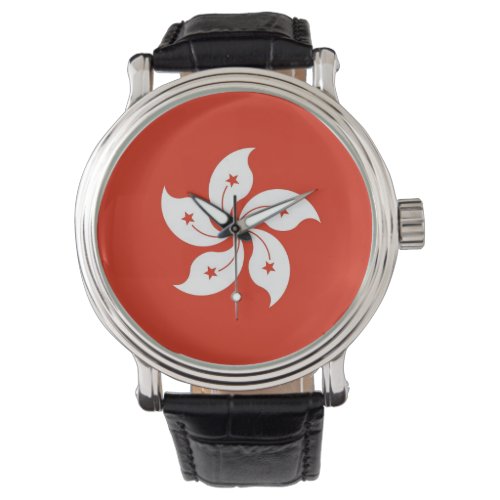 Patriotic special watch with Flag of Hong Kong