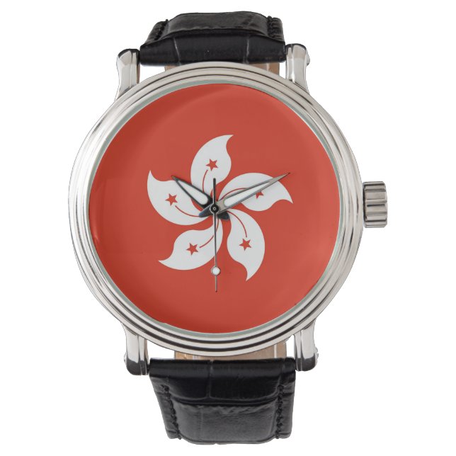 Patriotic, special watch with Flag of Hong Kong (Front)