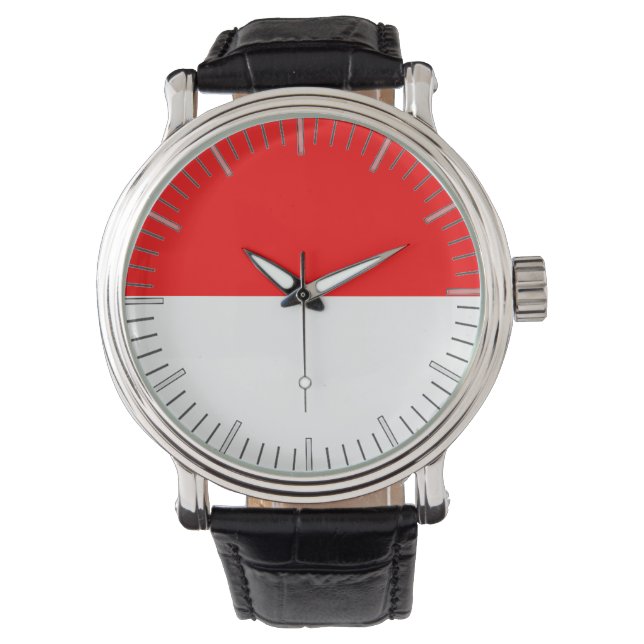Patriotic, special watch with Flag of Indonesia (Front)