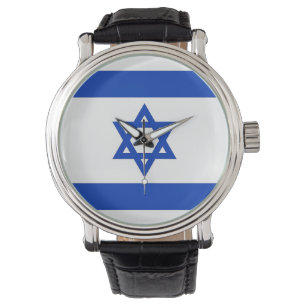Patriotic, special watch with Flag of Israel