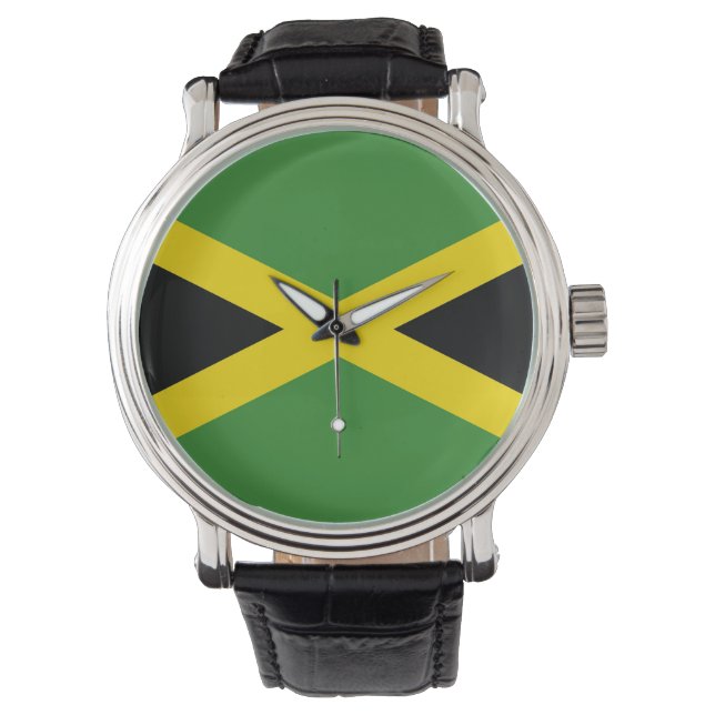 Patriotic, special watch with Flag of Jamaica (Front)