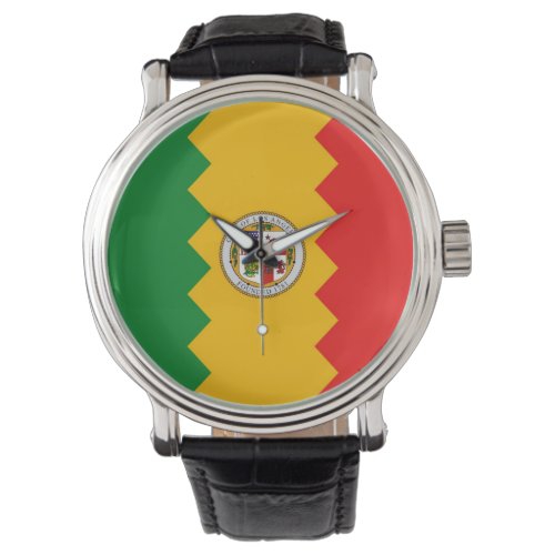 Patriotic special watch with Flag of Los Angeles