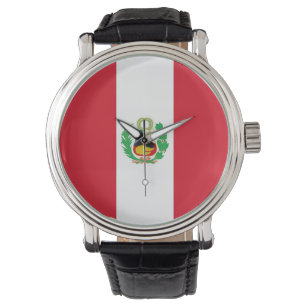 Patriotic, special watch with Flag of Peru