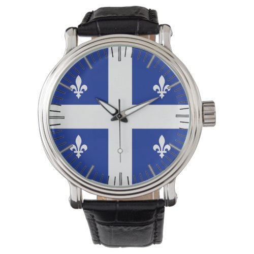 Patriotic special watch with Flag of Quebec