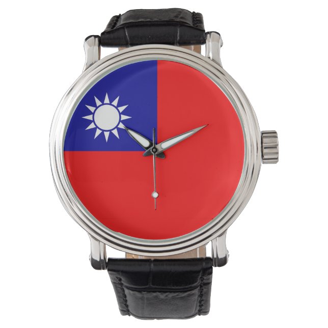 Patriotic, special watch with Flag of Taiwan (Front)