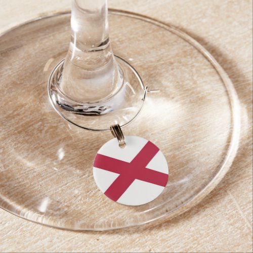 Patriotic special wine charm with Flag of Alabama