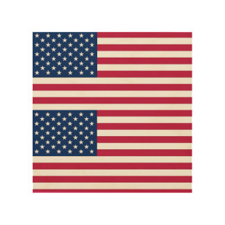 Patriotic, special wood canvas with Flag of USA