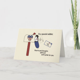 Patriotic Spill with Pride Soldier Letterpress Thank You Card