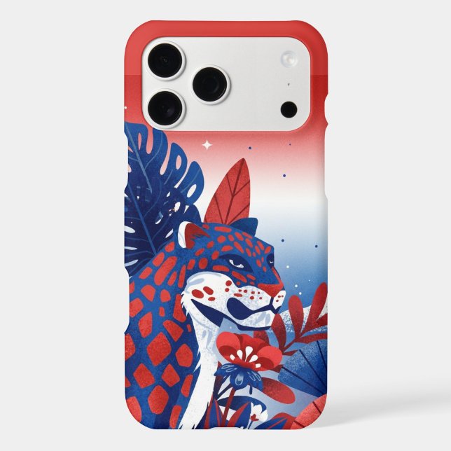 " Patriotic Spirit" iPhone Case (“Fierce beauty, painted in red and blue.”)