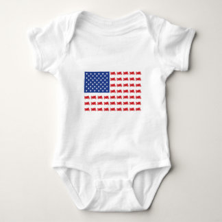 Patriotic Sport Bike Flag Baby Bodysuit