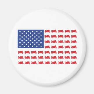 Patriotic Sport Bike Flag Magnet