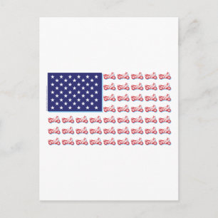 Patriotic Sport Bike Postcard