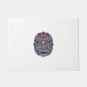 Patriotic Spring Garden Vector Graphic Tee Doormat