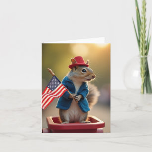 Patriotic Squirrel Card