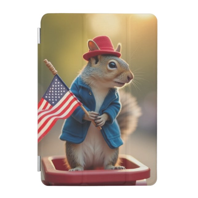 Patriotic Squirrel iPad Mini Cover (Front)