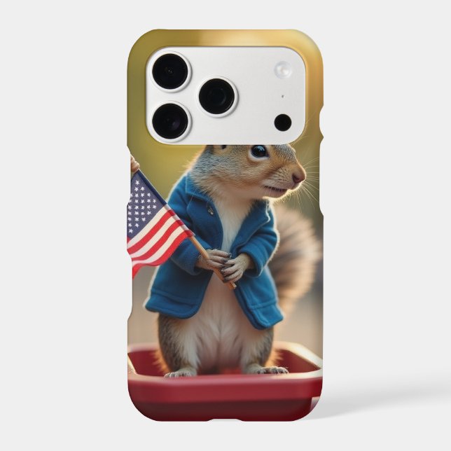 Patriotic Squirrel Iphone Case (Back)
