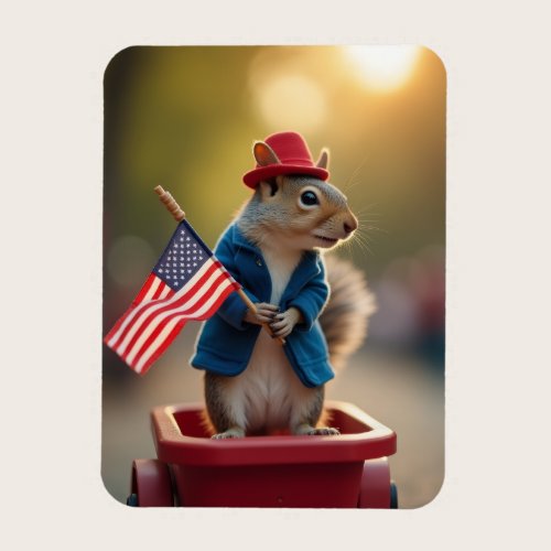 Patriotic Squirrel Magnet Patriotic Squirrel Magnet